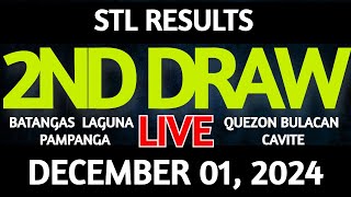 Stl Result Today 2nd draw December 01 2024 STL Batangas Live [upl. by Ahsilra]