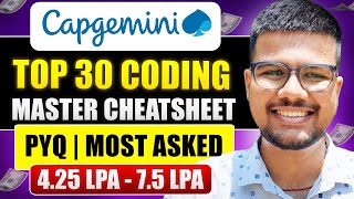 Capgemini Most Asked Coding Cheatsheet 2025 Batch [upl. by Yeffej116]