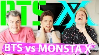 nonkpop fan reacts to Kpop for the first time BTS not today VS MONSTA X beautiful [upl. by Sela904]