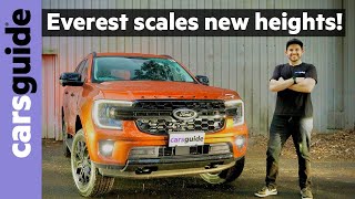 Ford Everest 2023 review New Rangerbased sevenseater 4x4 SUV test now with V6 inc offroad [upl. by Yonit]