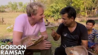 Gordon Ramsay Learns How To Make A Fresh Water Fish Curry  Gordons Great Escape [upl. by Cristen]