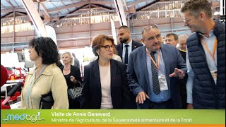 Visite de la Ministre Annie Genevard sur le salon MedAgri 2024 [upl. by Iffar]