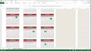 Custom Printable Calendar US in Excel [upl. by Clinton]