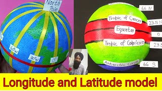 How to make Longitude and latitude model  latitude and longitude major lines 3d model  sst model [upl. by Chill]