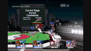 SSBB TAS  Perfect Captain Falcon Team Match [upl. by Naples]