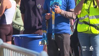 Local athletes bike swim kayak and run in Morro Bay during annual Triathlon [upl. by Warrick721]