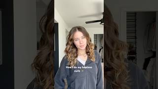 Heatless curl tutorial start to finish hair heatlesscurls hairtutorial curls heatlesshairstyles [upl. by Zane]