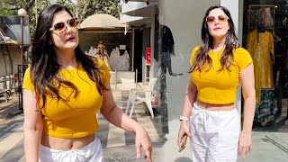 Zareen Khan Looks Stunning In Yellow Top With White Pants Slaying At Bandra [upl. by Obara]