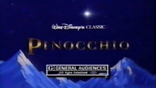 Pinocchio rerelease commercial 1992 [upl. by Keeton]