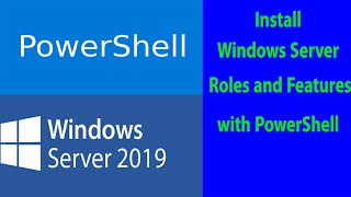 5 how to install Roles and Features by PowerShell in Windows Server 2019  MCSA 2019  Step by Step [upl. by Anceline]