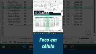 Foco em célula funcaoexcel excel excelbrasil microsoft excelnapratica albacoconsultoria [upl. by Nagam]