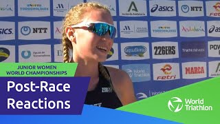 PostRace Reactions  Ambre Grasset  Junior Women World Championships [upl. by Ranson]