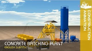 Concrete Batching Plant Works  Ready Mix Machine  Mixing Plant [upl. by Nehttam239]