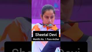 Sheetal Devi Paralympics 2024 tir a larc paralympique sans bras shorts [upl. by Ceciley246]