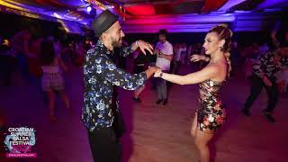 Panagiotis amp Elisa  salsa social dancing  Croatian Summer Salsa Festival 2022 Rovinj [upl. by Niwled875]