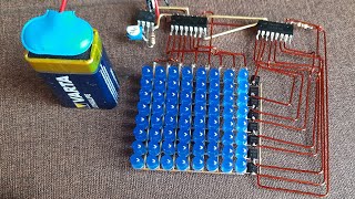 Amazing LED Chaser Light Circuit Using NE555 ic  CD4017 ic and BC547 Transistor [upl. by Yllitnahc]