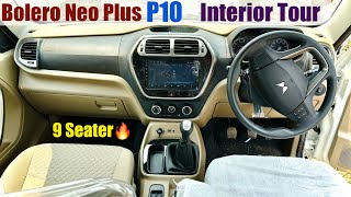 New Mahindra Bolero Neo Plus P10😍 Interior tour  9 Seater Bolero Neo Plus [upl. by Thatcher]