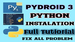 PYDROID 3 PYTHON FIX ALL PROBLEM FULL TUTIORIAL GUide FIX ALL PROBLEM ONE SCRIPT [upl. by Simmonds145]