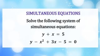 How to work out simultaneous equations Substitution method basicalgebra grade12algebra maths [upl. by Ylahtan]