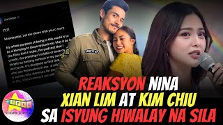 Reaksyon nina Xian Lim at Kim Chiu sa isyung Hiwalay na sila [upl. by Sisi264]