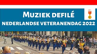 MUZIEKKORPSEN  MUZIEK DEFILÉ NEDERLANDSE VETERANENDAG 2022 [upl. by Tedra]