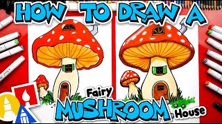 How To Draw A Fairy Mushroom House [upl. by Malorie]