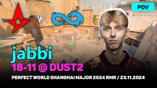 CS2 POV Astralis jabbi 1811 vs Eternal Fire dust2  Perfect World Shanghai Major 2024 RMR [upl. by Acessej]