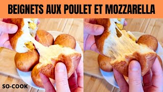 Recette de beignets aux poulet et fromage mozzarella [upl. by Nylitsirk]