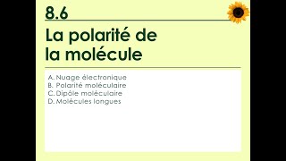 86 La polarité de la molécule [upl. by Cordula]