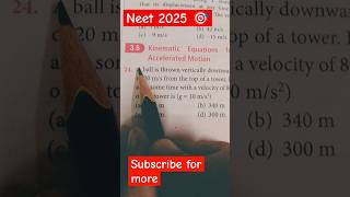 Neet physics MCQ  Neet daily questions practice pw neetphysics neet2025 mbbs physicswallah [upl. by Elawalo]