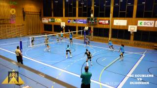 ECUBLENS VBC vs DUDINGEN 1ere ligue nationale Suisse 29112014 au croset [upl. by Asiluj246]