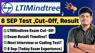 LTIMindtree Exam Result CutOff  8 Sep Exam Candidate Experience  LTIMindtree 2025 Hiring [upl. by Egon983]