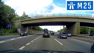 M25 London Orbital Motorway  J15 Heathrow M4 to J16 Denham M40  Heavy Traffic [upl. by Nilyaj]