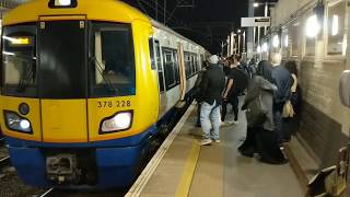 Camden Road station London overground trains at night [upl. by Winfred]