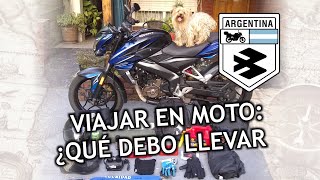 ¿Qué debo llevar para viajar en moto  Argentina en Moto  Tips [upl. by Latrice]