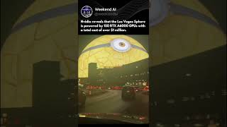 Las Vegas Sphere Converts Into A BIG MINION tech technews technology shortsfeed lasvegas [upl. by Einaffyt]