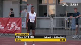 SM U20  U23 Nottwil 2021  100m U23 Männer Finale [upl. by Phippen759]