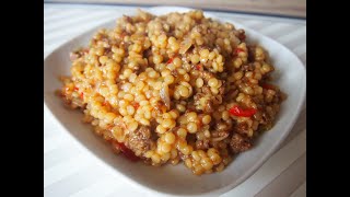 Кускус макароны с фаршем и овощами Вкусно сытно и быстро  Как вкусно приготовить кускус [upl. by Anib183]