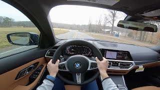 2022 BMW M340i Sedan POV ASMR  Walkaround and Test Drive [upl. by Eitsirk]