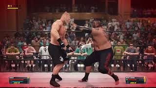 Umaga vs Brock Lesnar WWE 2K23 [upl. by Adnawaj]