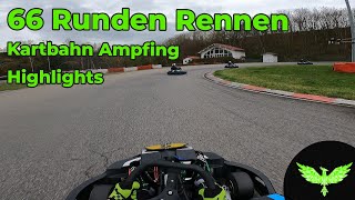 Kartbahn Ampfing  66 Runden Rennen  Highlights [upl. by Ariaec]