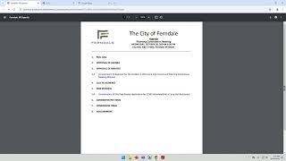 City of Ferndale Planning Commision Meeting 10302024 [upl. by Betthezel]