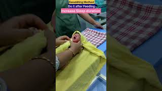 Swaddling How to increase Sleep duration baby newborn youtubeshorts [upl. by Scoville828]