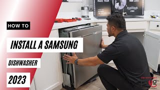 How To Install A Samsung Dishwasher  Step by Step [upl. by Adnovay]