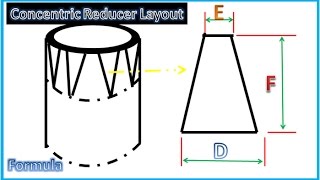 How To Compute Concentric Reducer Template Layout Formula  PipingWeldingNDT [upl. by Deach612]