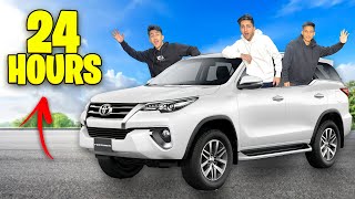 24 Hours In My New Car Fortuner 😍 1 lakh Rupees Challenge 💵 [upl. by Essirahs]