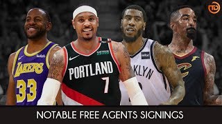 NBA FREE AGENT SIGNINGS MELO TO PORTLAND SHUMPERT TO NETS [upl. by Ahtekahs]