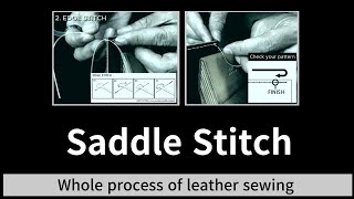 How to saddle stitch  leather craft [upl. by Osgood463]