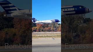 Bombardier Global Express Landing at Teterboro Airport TEB 🛬 SUBSCRIBE for more [upl. by Allene]