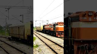 Diesel engine pulling single percel van 🚂 diesel locomotive railway ytshorts shyamhembram [upl. by Beitnes]